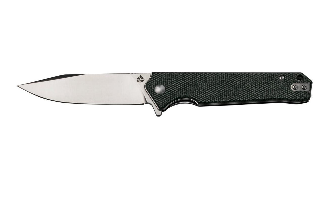 QSP Knife Mamba V2 QS111-H1 Satin, Blue Micarta zakmes