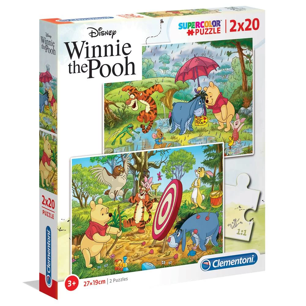 WINNIE L'OURSON - PUZZLE SUPERCOLOR  2 x 20 PIECES