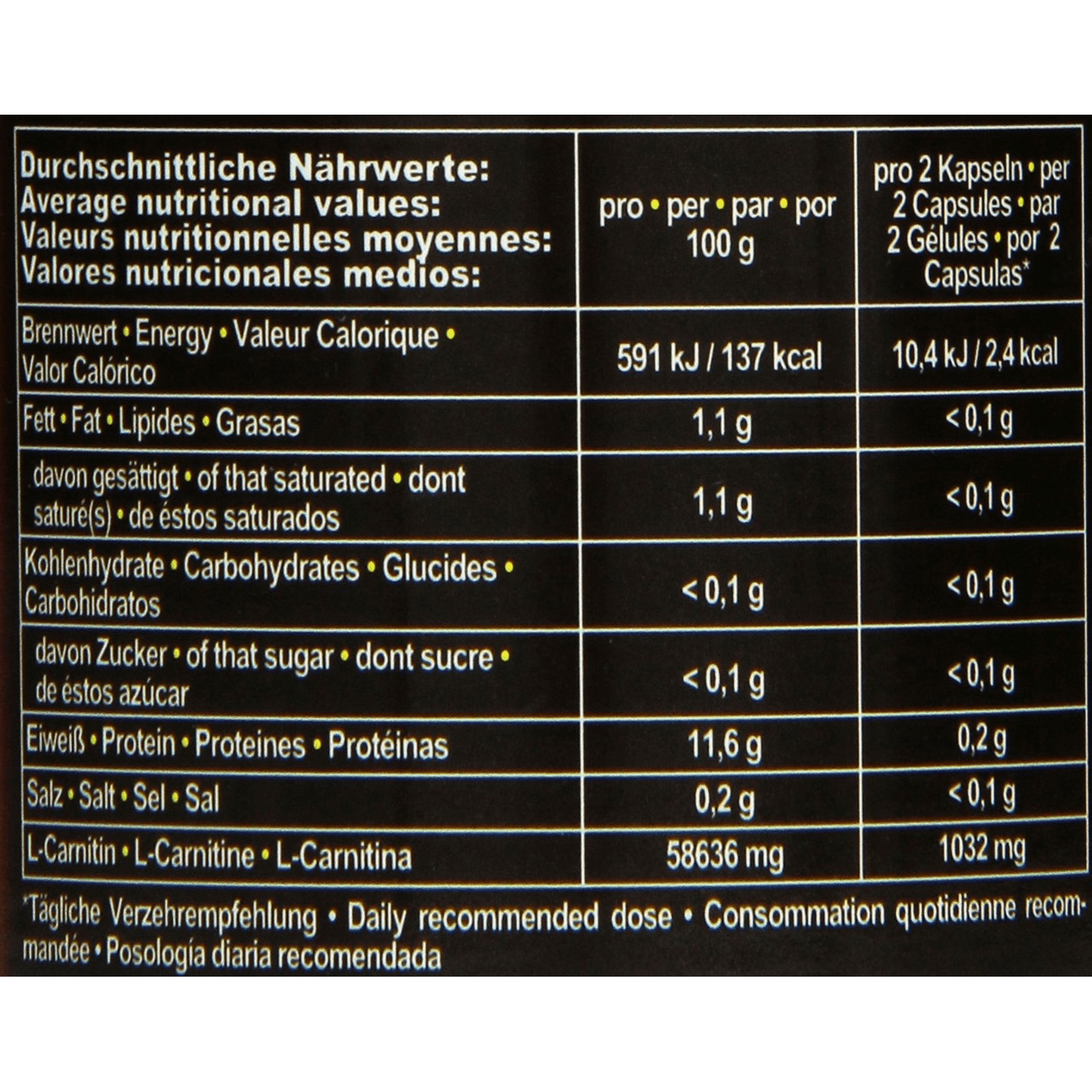 Carnitine Pro (130 Kapseln)