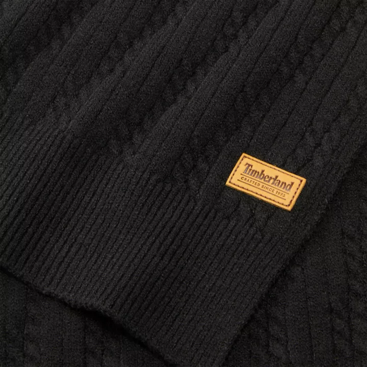 Écharpe en maille torsadée Gradation pour femme en noir