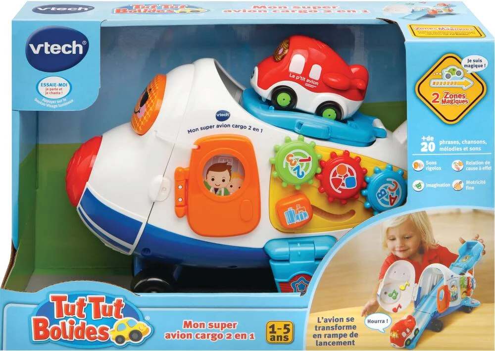 TUT TUT BOLIDES MON SUPER AVION CARGO 2 EN 1