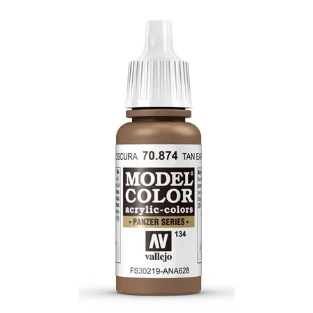 Vallejo Model Color770874 - Erdbraun dunkel, Matt, 17 ml