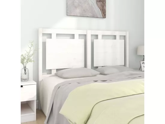 Tête de lit Blanc 140,5x4x100 cm Bois massif de pin