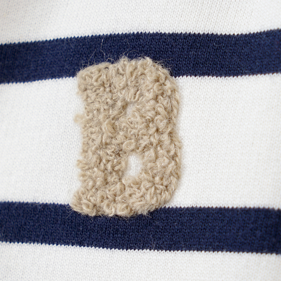Topomini Baby Sweatjacke im Streifen-Dessin cremeweiss / dunkelblau