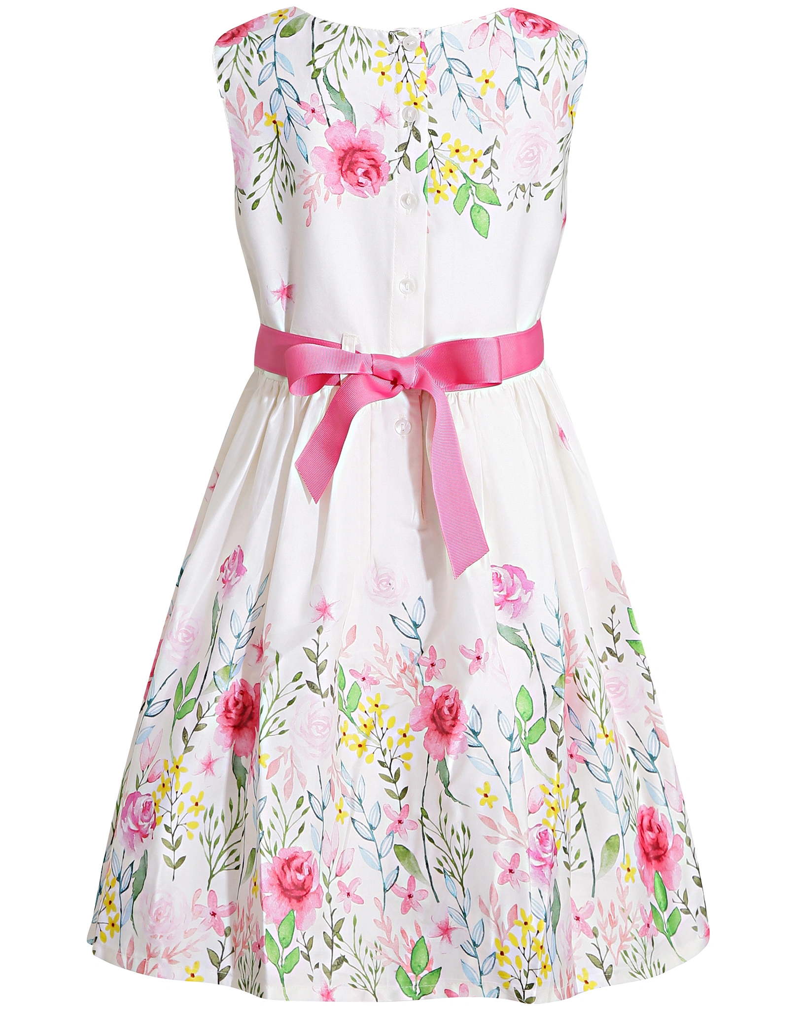 Kleid SPRING FLOWERS ärmellos in ecru