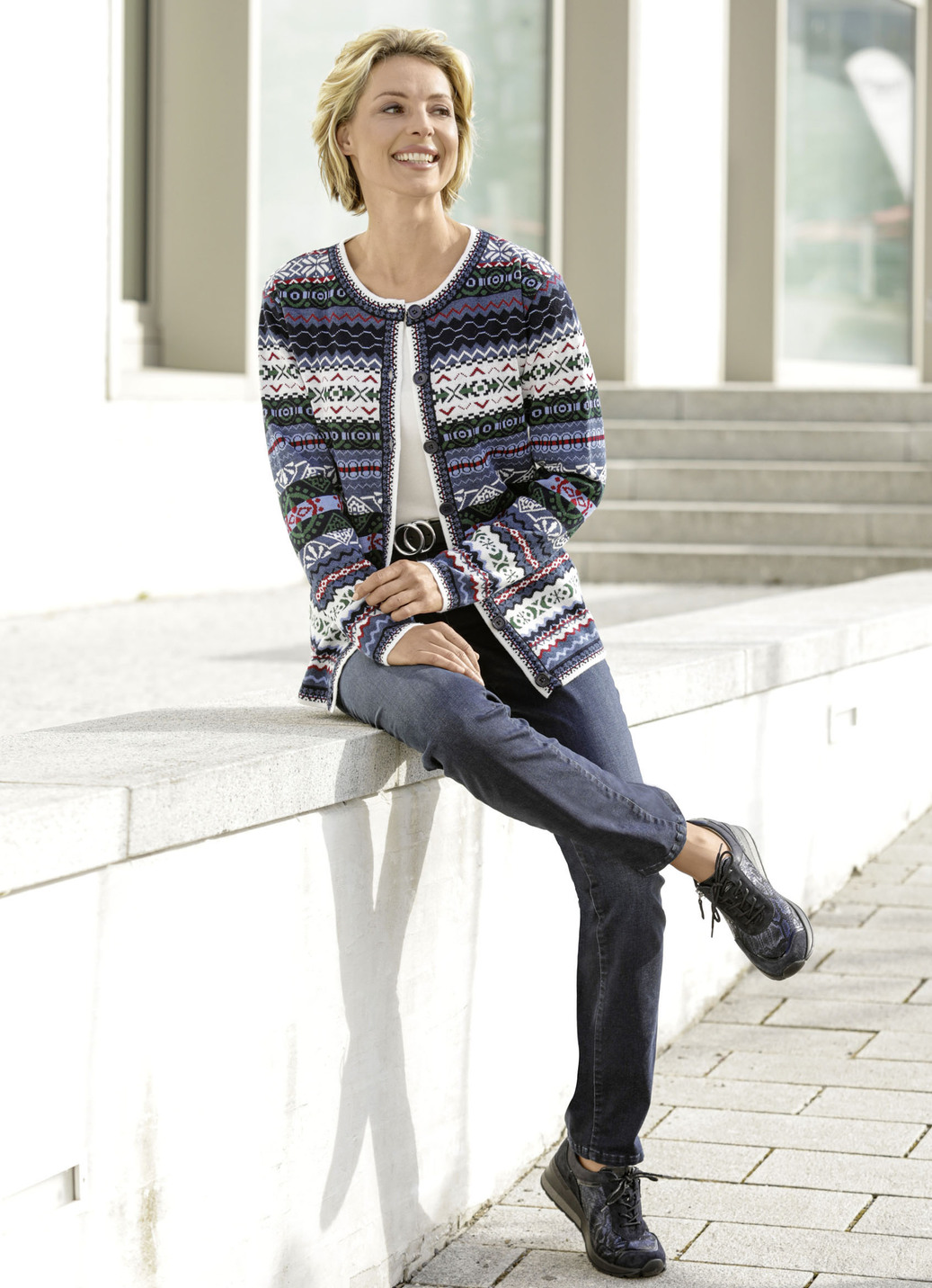 Strickjacke mit Schurwolle