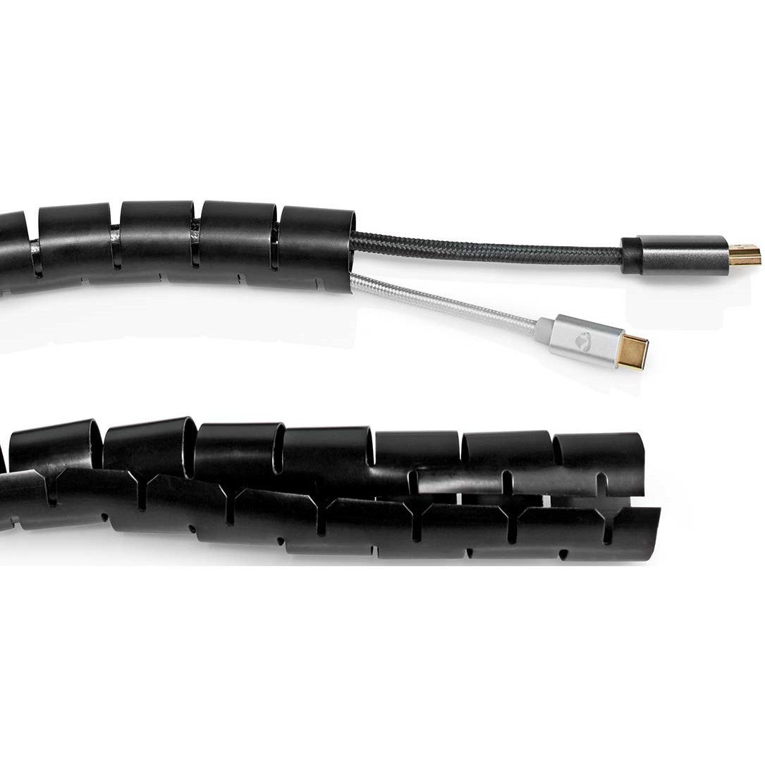 Nedis CMSW2328BK200 spiraalband 28 mm 2 meter zwart