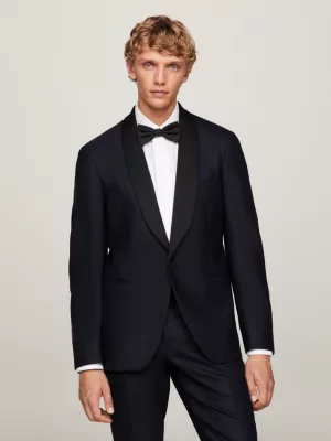 Jaqueta de smoking slim fit com abotoamento simples