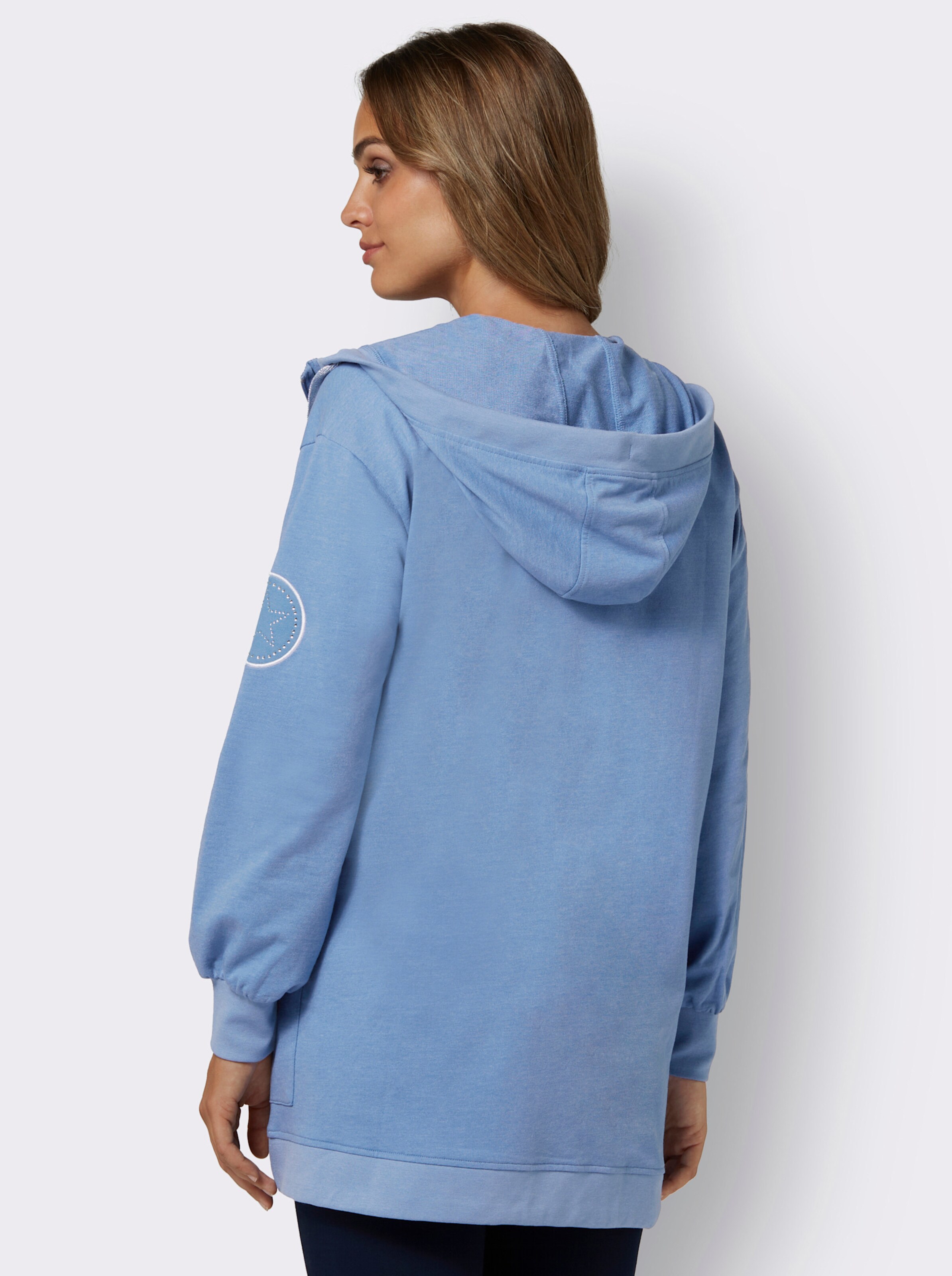 Kapuzenjacke in Sweat-Qualität