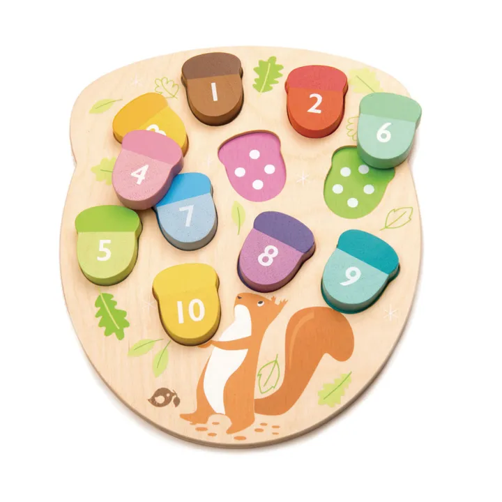 Tender Leaf Toys Puzzle des chiffres à encastrer en bois