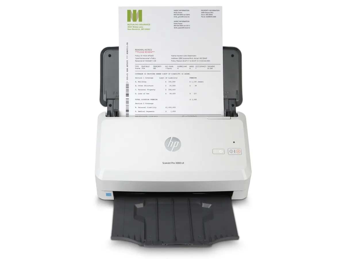 HP Scanjet Pro 3000 s4 Sheet-feed - Dokumentscanner - CMOS / CIS - Duplex - 216 x 3100 mm - 600 dpi x 600 dpi - op til 40 ppm (mono) - ADF (50 ark) - op til 4000 scanninger pr. dag - USB 3.0