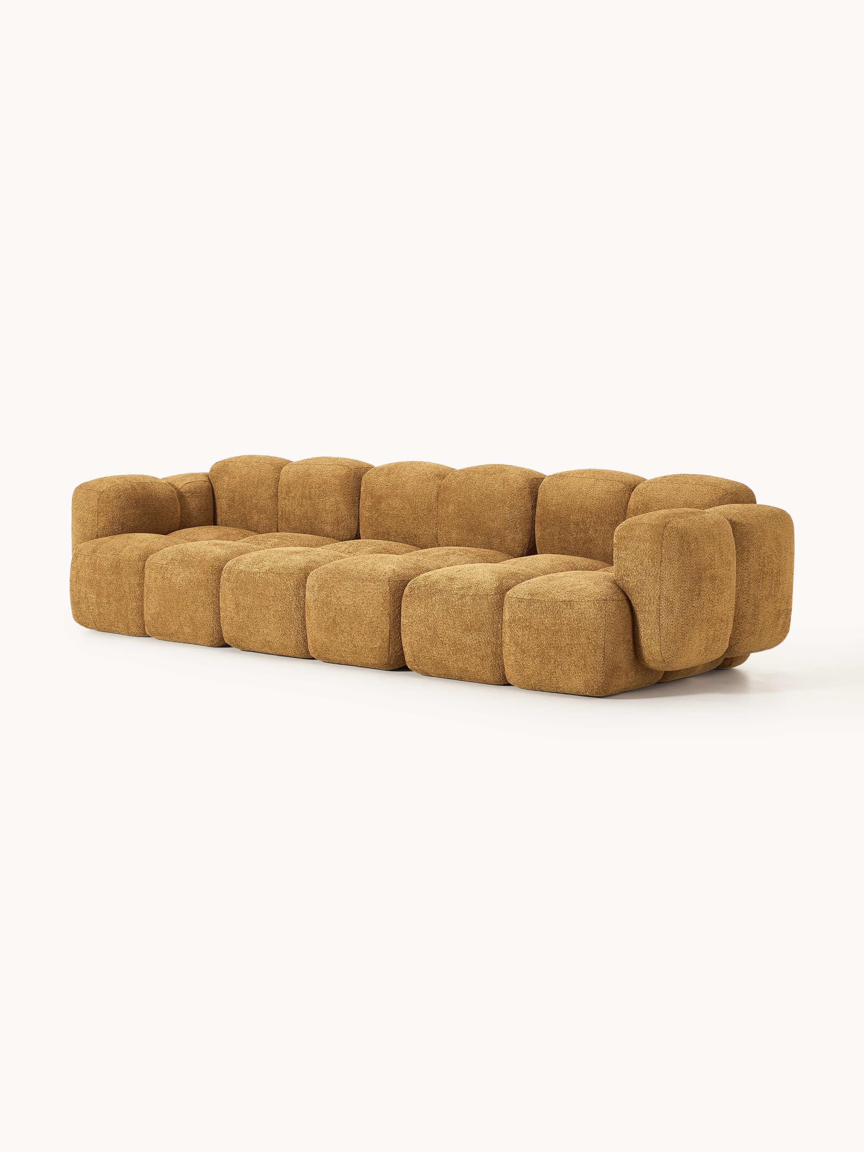 Modulaire bank Tayla (4-zits) van teddy bouclé
