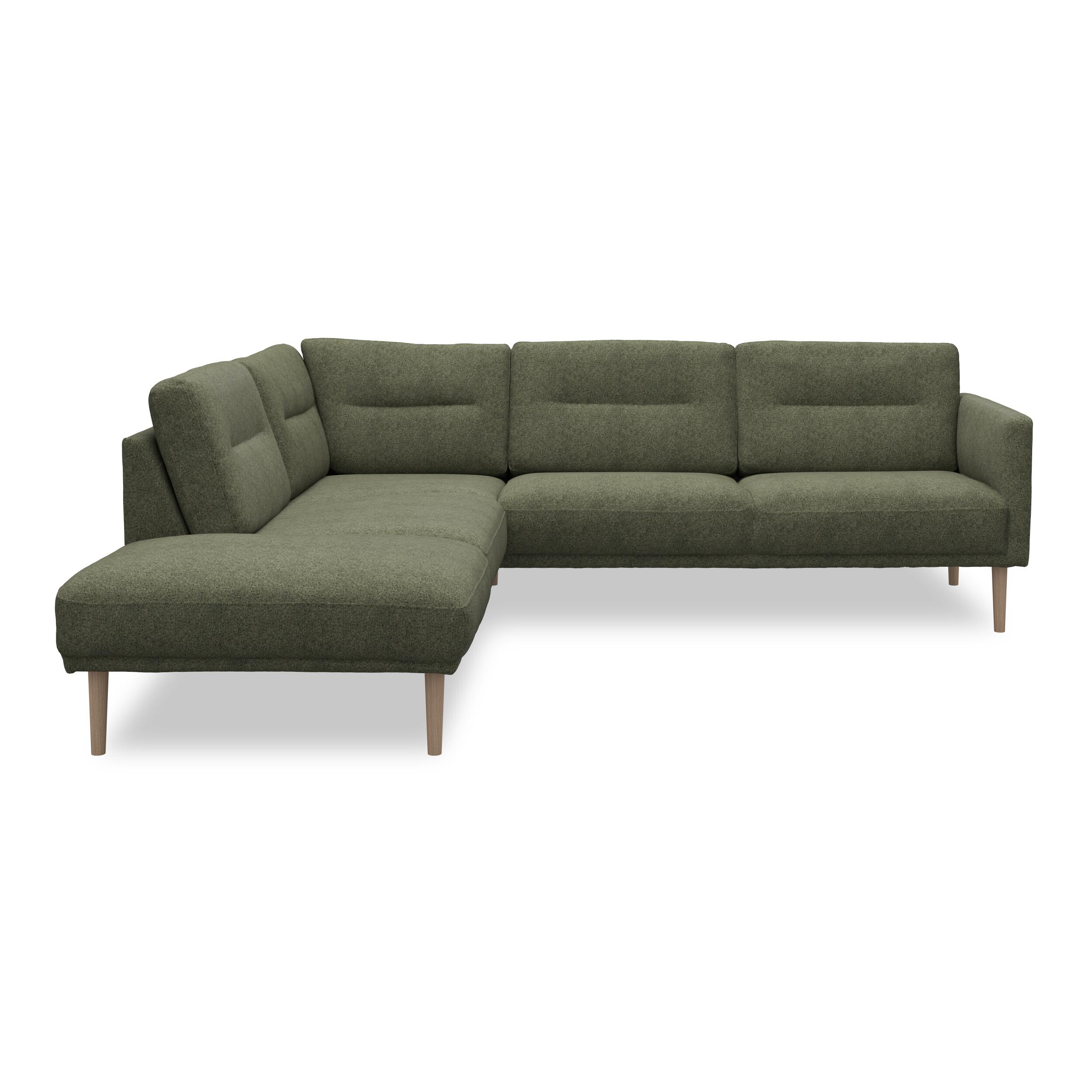 Larvik venstrevendt hjørnesofa med pufafslutning