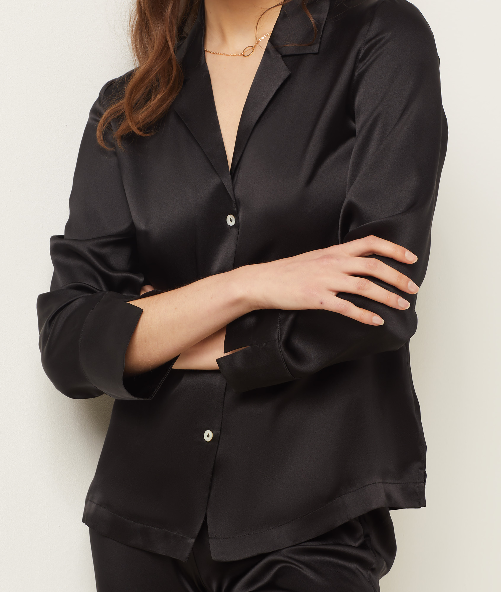 Chemise de pyjama en soie