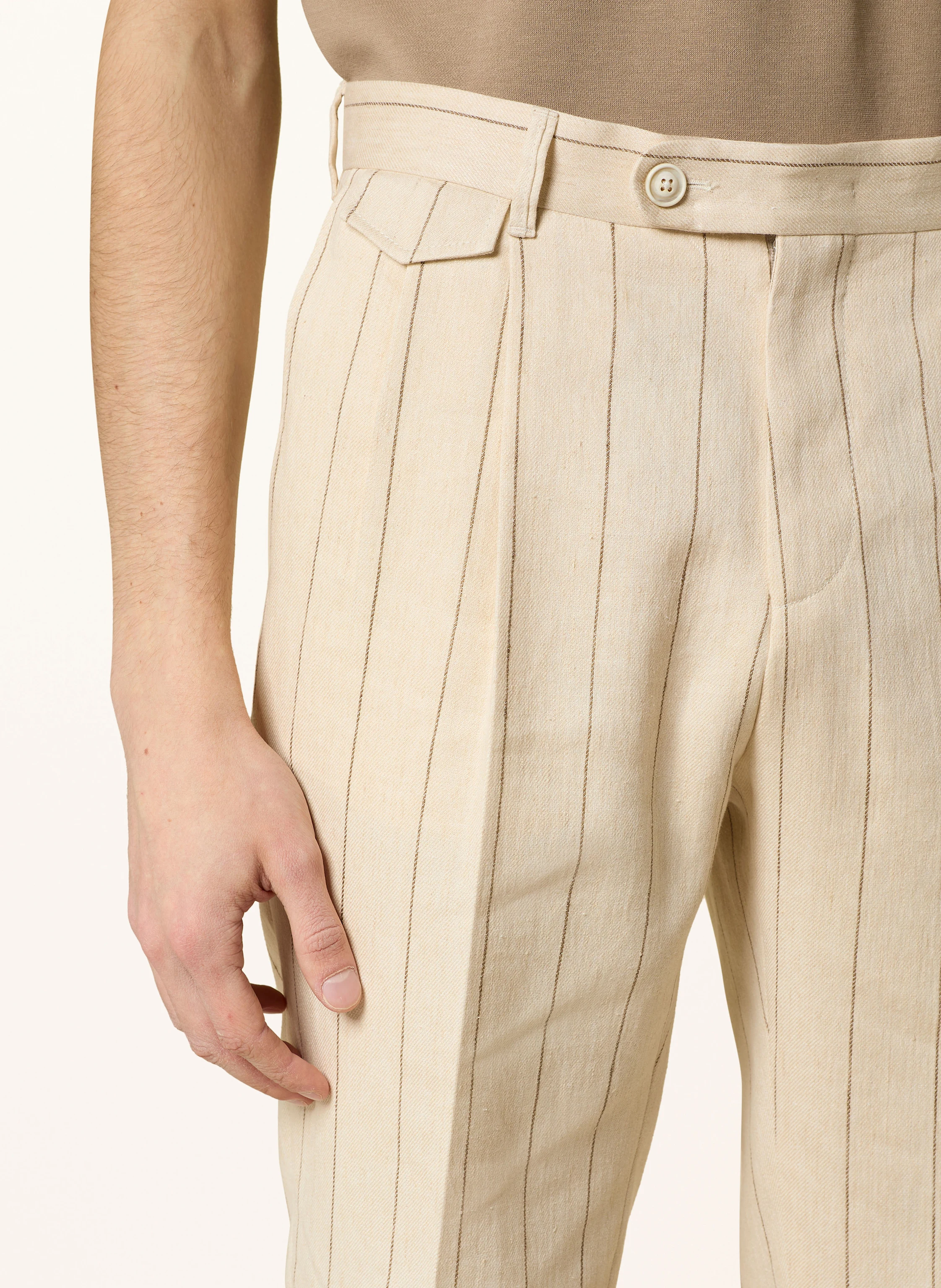 windsor. Anzughose SAPO Extra Slim Fit mit Leinen
