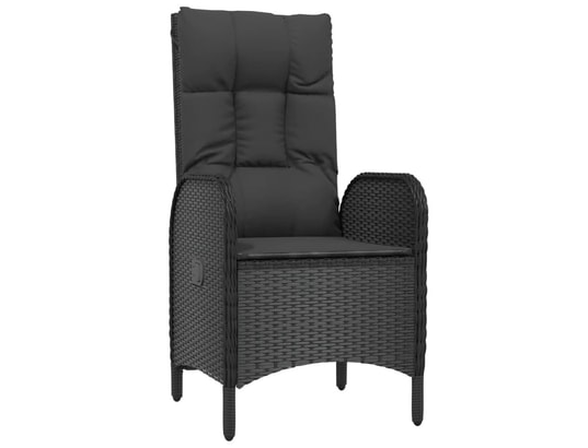 LES TENDANCES - Ensemble table et chaises de jardin-noir-6 places-491218