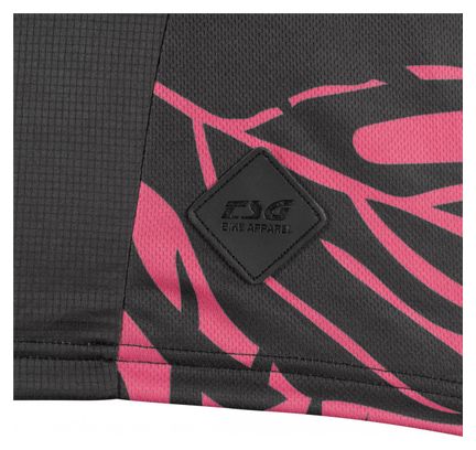 Maillot Manches Courtes TSG Floral Jersey Noir/Rose