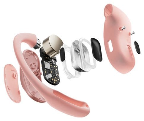 Écouteurs sans fil à oreilles libres Shokz OpenFit Air USB-C Rose