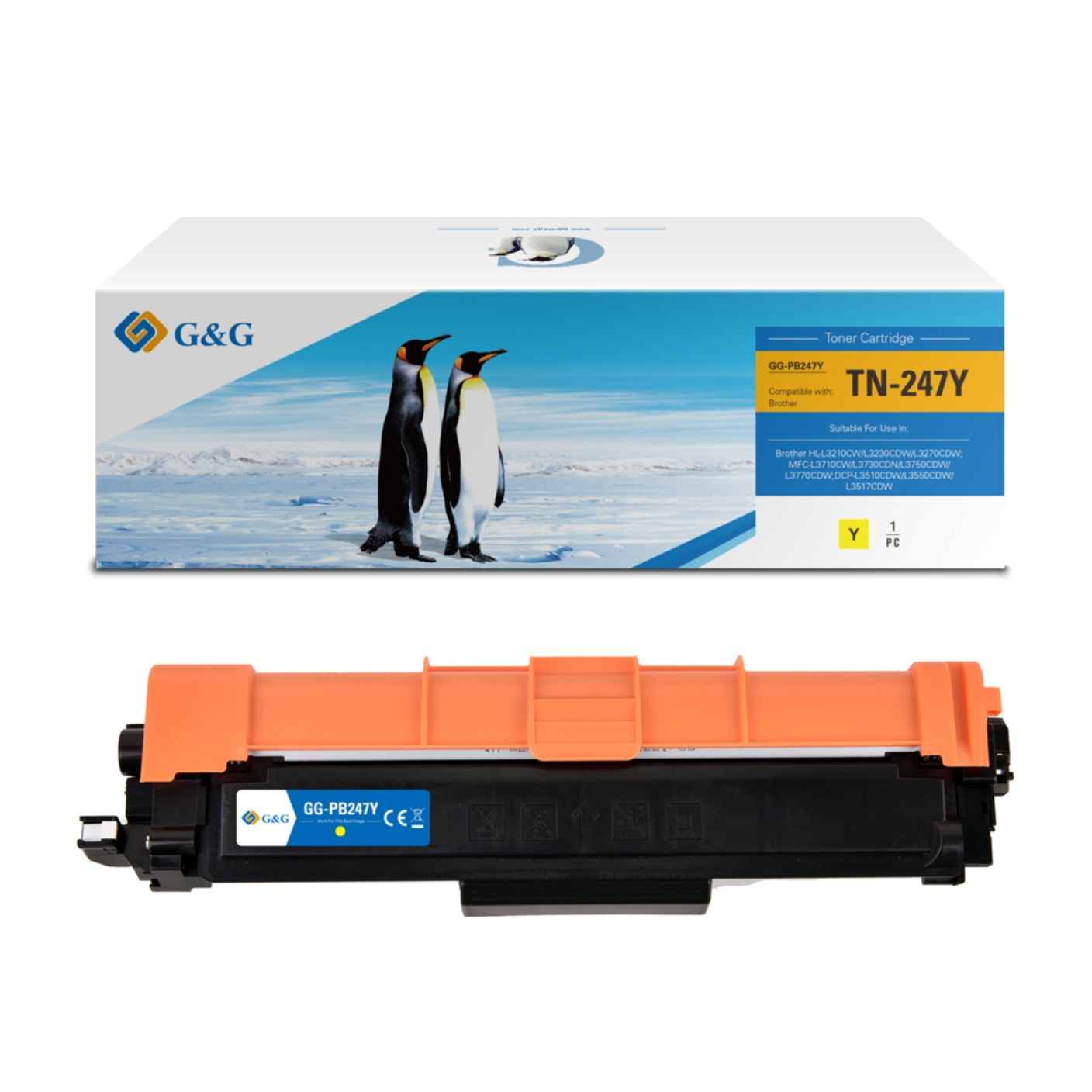 Ersetzt Brother TN-247Y Laser Toner Drucker Printer Tonerpatrone (3000 Seiten) - Gelb