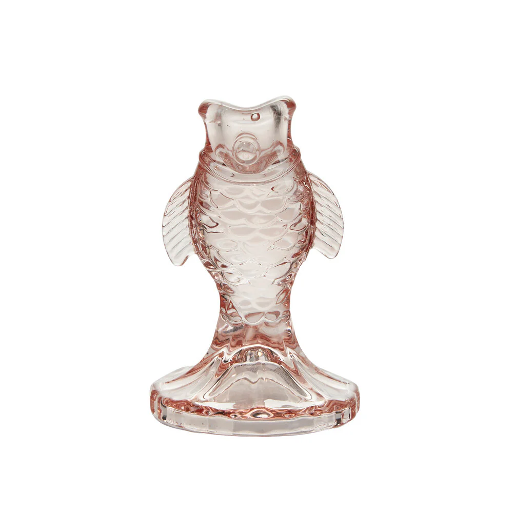 Bahne Interior  Fish lysestage, rosa - H12 cm