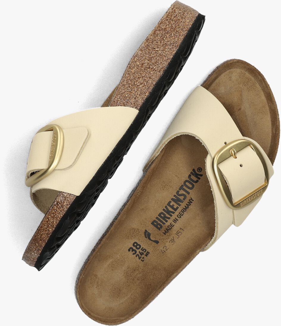 witte birkenstock slippers madrid big buckle dames
