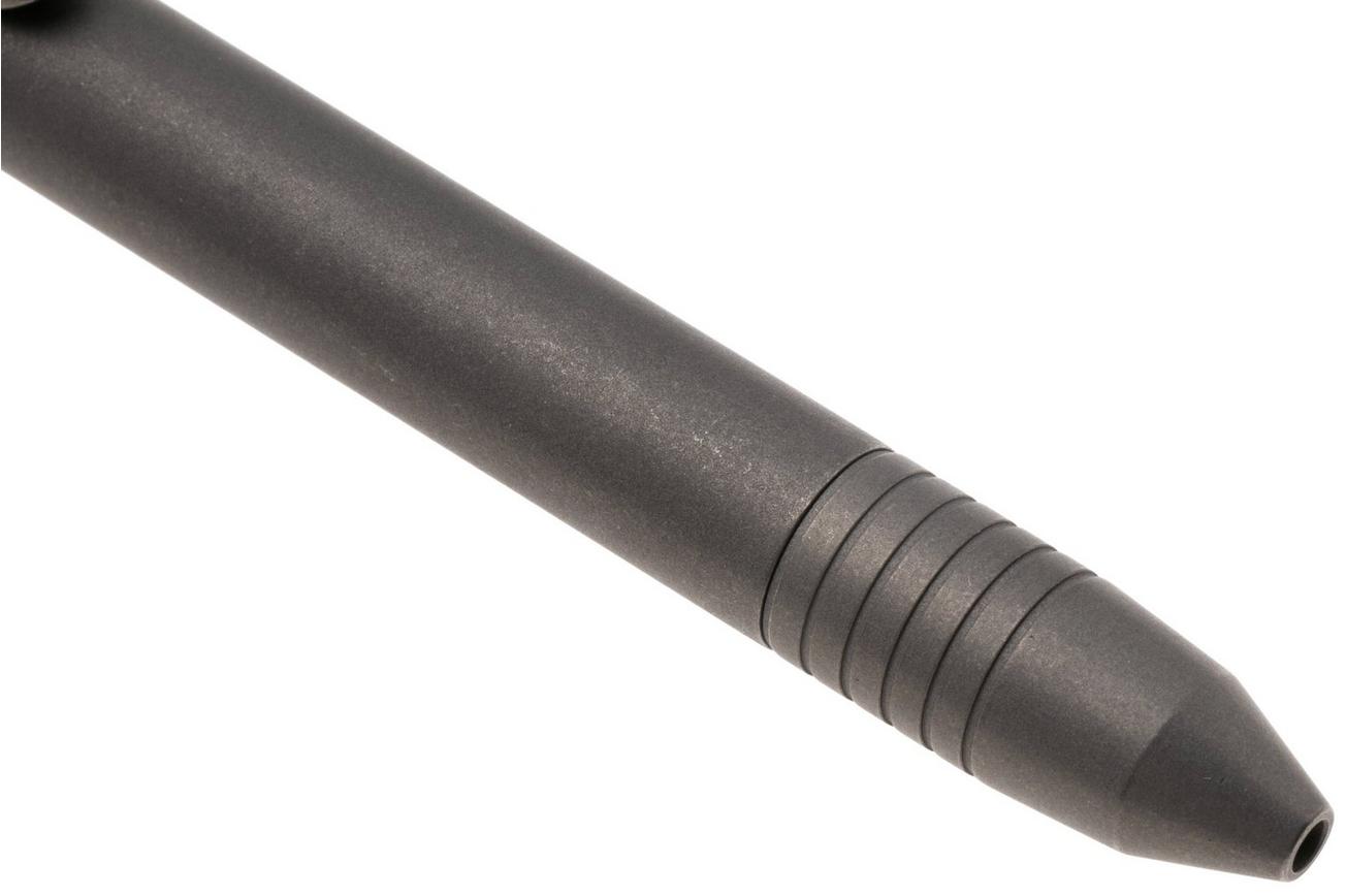 Big Idea Design Base Line Bolt Action Pen BS-BA-SW Stonewashed Titanium, everyday carry pen