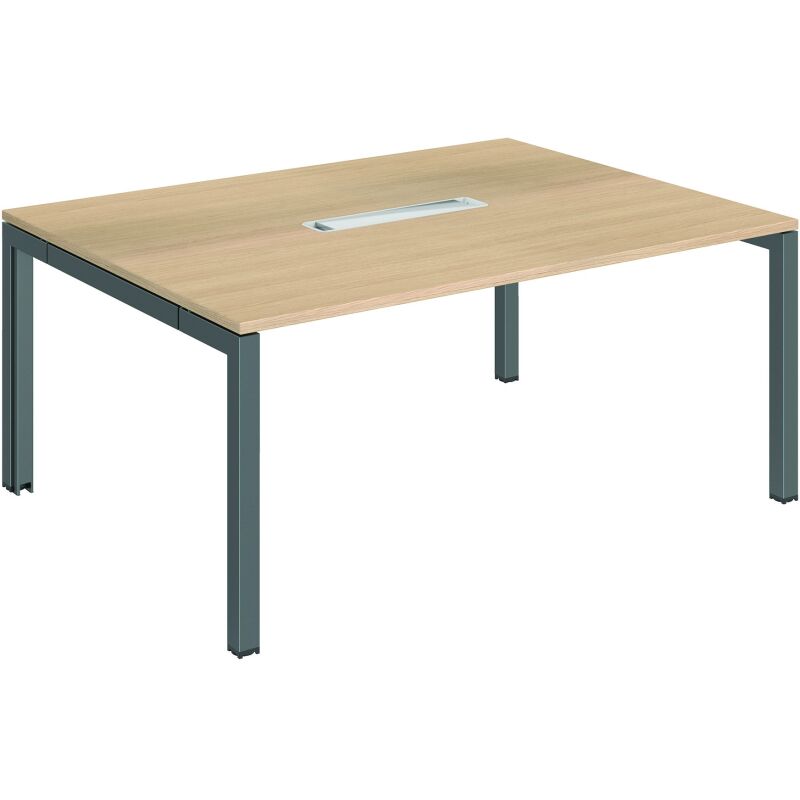 Table de réunion L 160 x P 120 cm piètement métal avec top access Arko