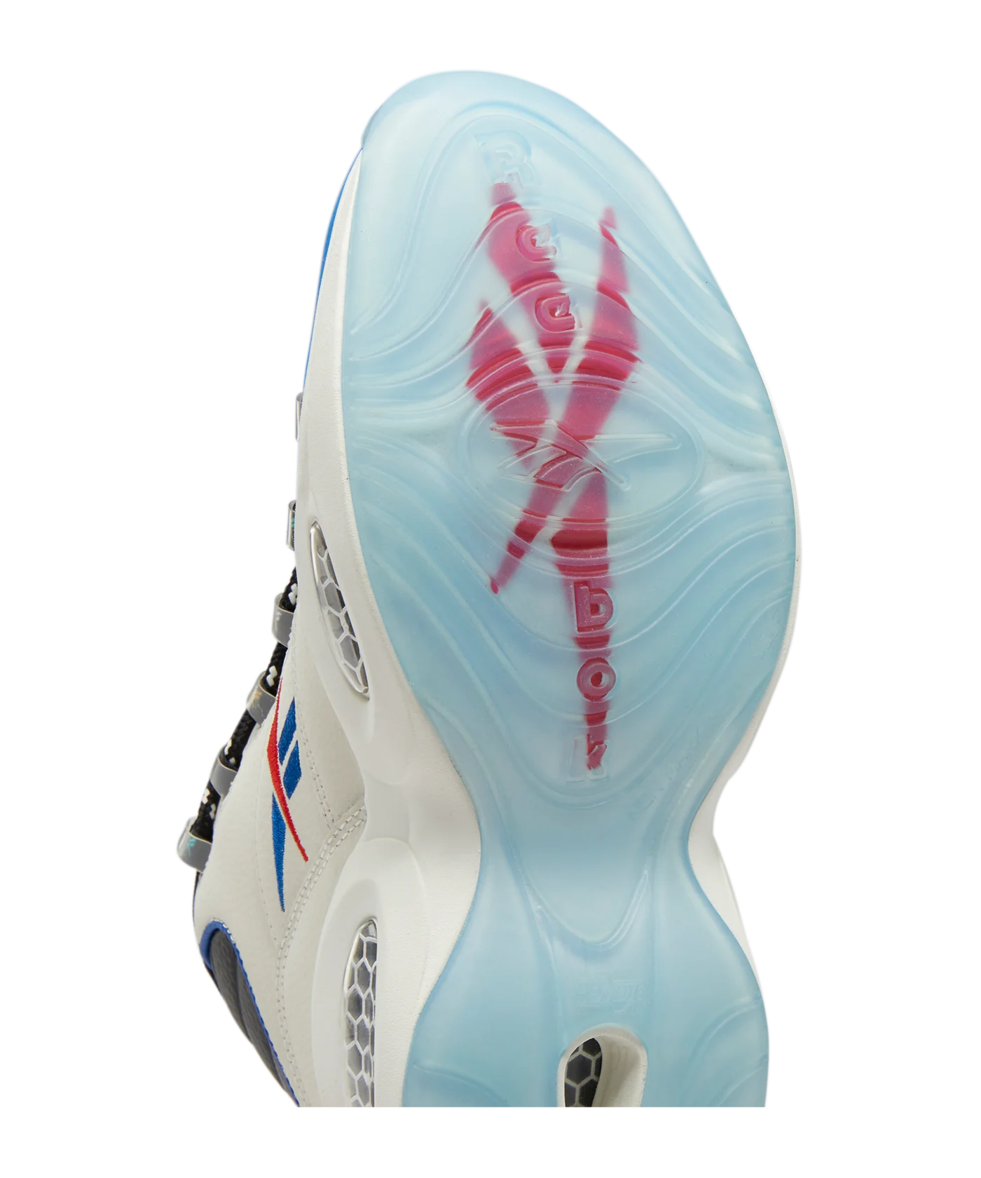Reebok Question Mid Weiss Schwarz Blau