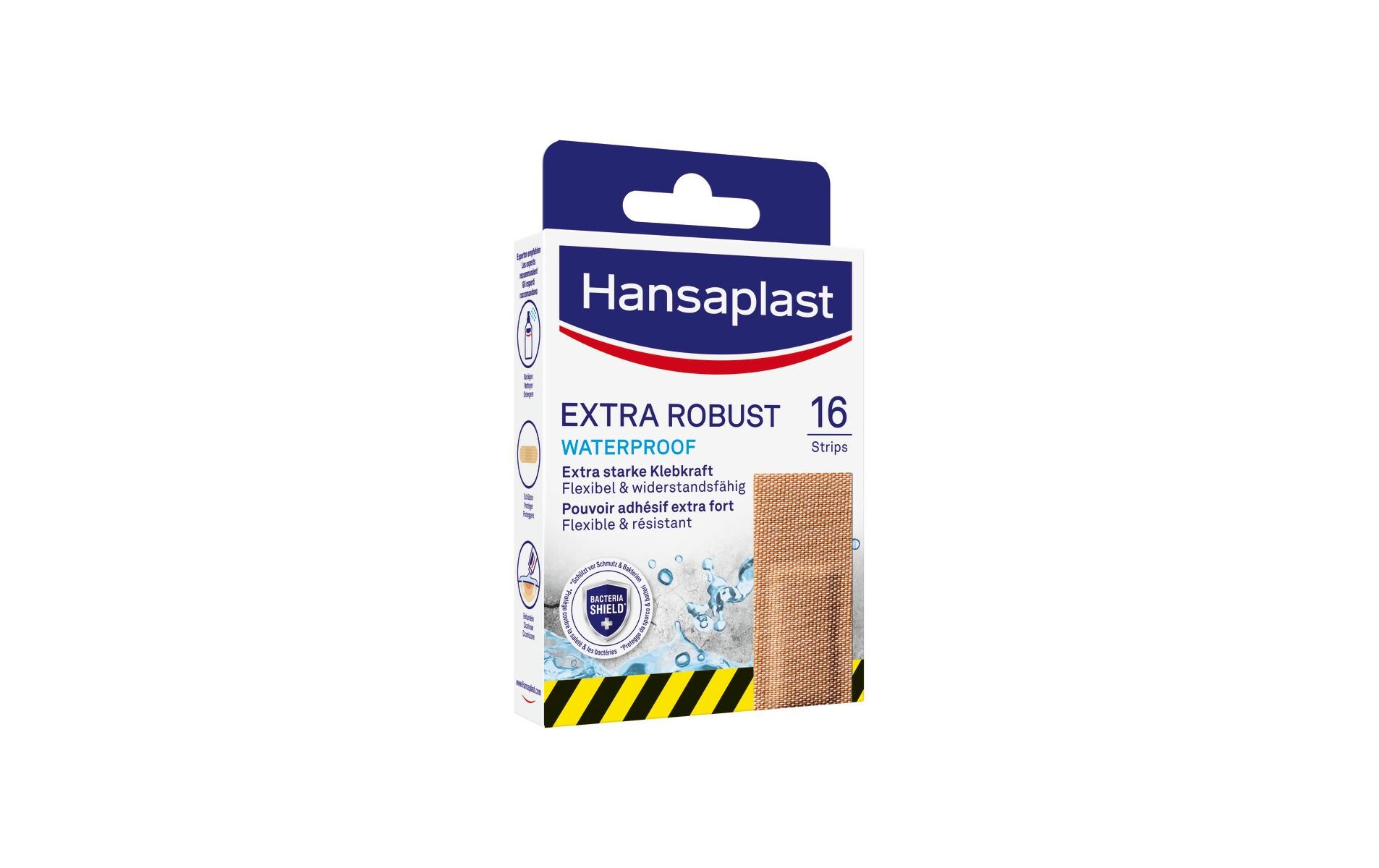 Wundpflaster Extra Robust Waterproof 16 StückWiderstandsfähiges Textil-Pflaster
