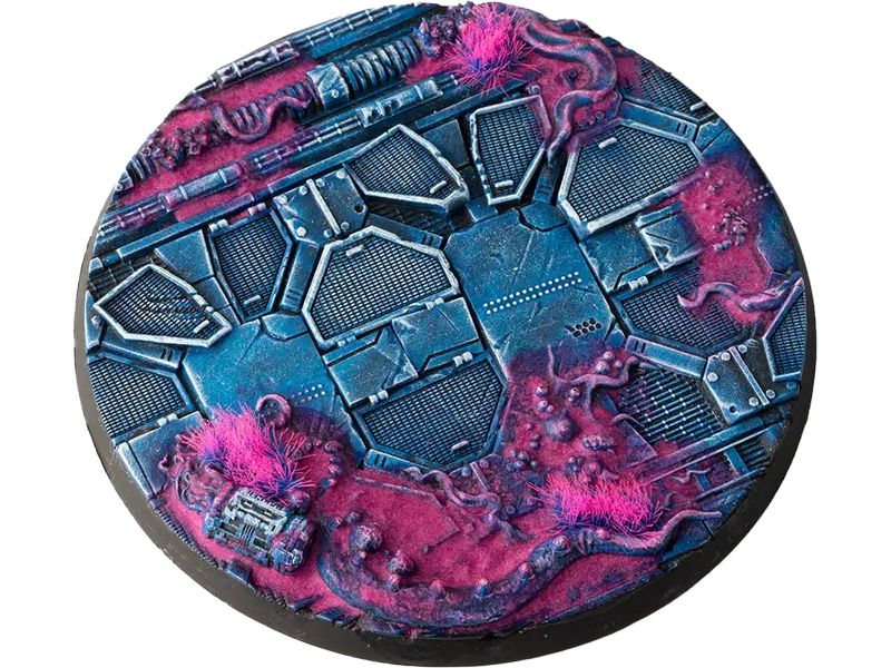 GamersGrass Base Alien Infestation round 100 mm (x1) Hochwertige Bases für den Miniaturenbau