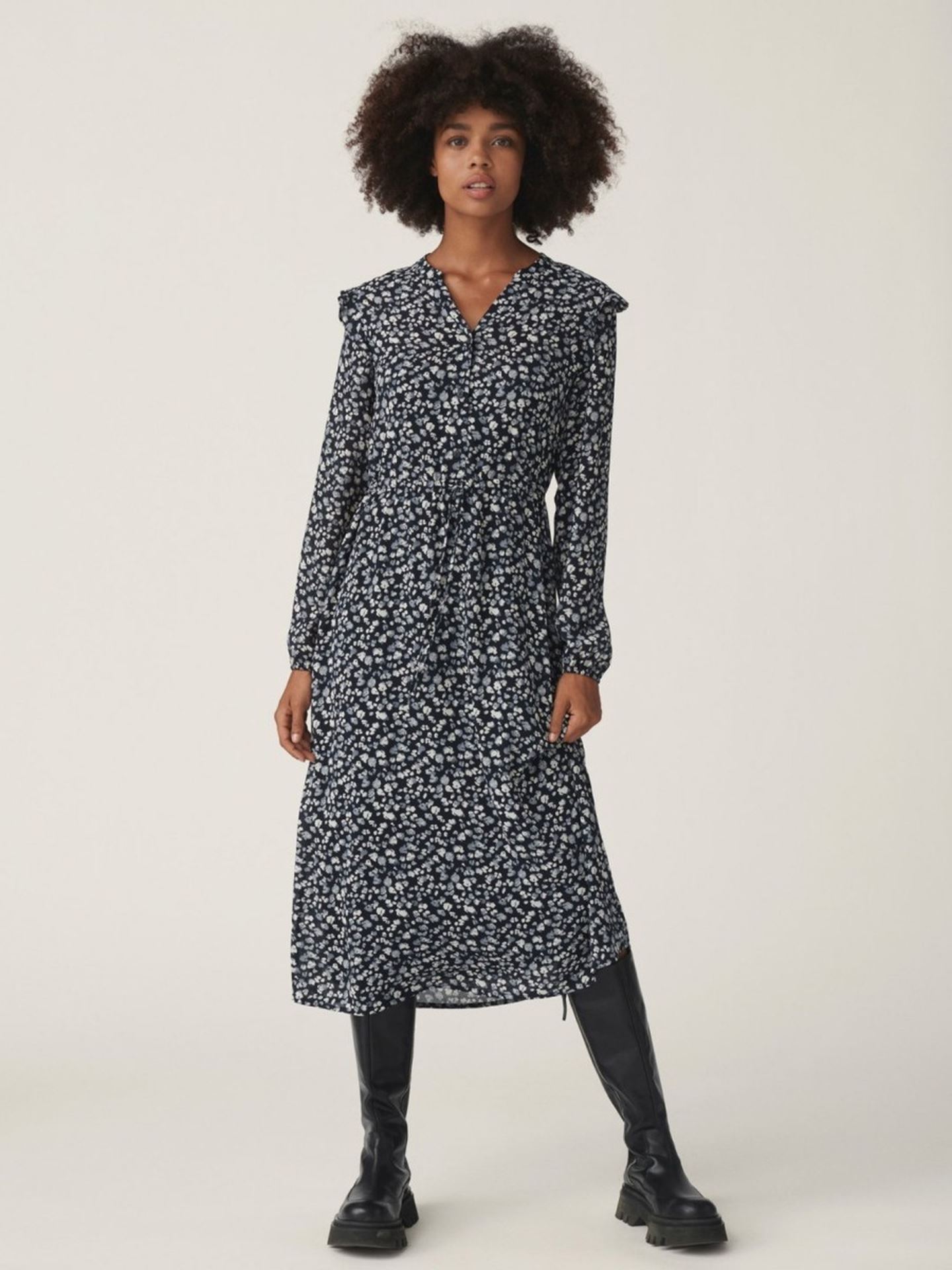MSCH Copenhagen Maella Rikkelie Long Sleeve Dress All Over Print