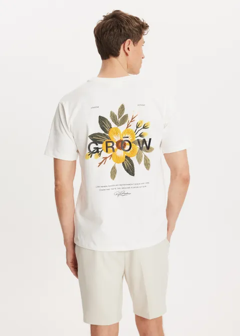 T-shirt met print grow off-white (WIT.O)