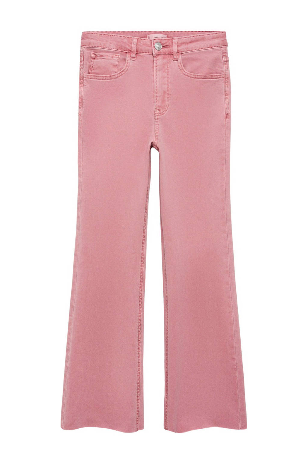 MANGO TEEN cropped flared jeans roze