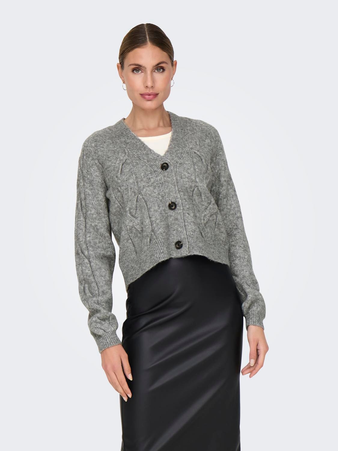 JDYSUSANNA Strickjacke Medium Grey Melange