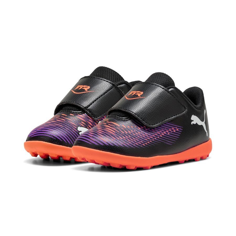 PUMA Future 8 Play Velcro TT Unlimited - Noir/Blanc/Glowing Red Enfant