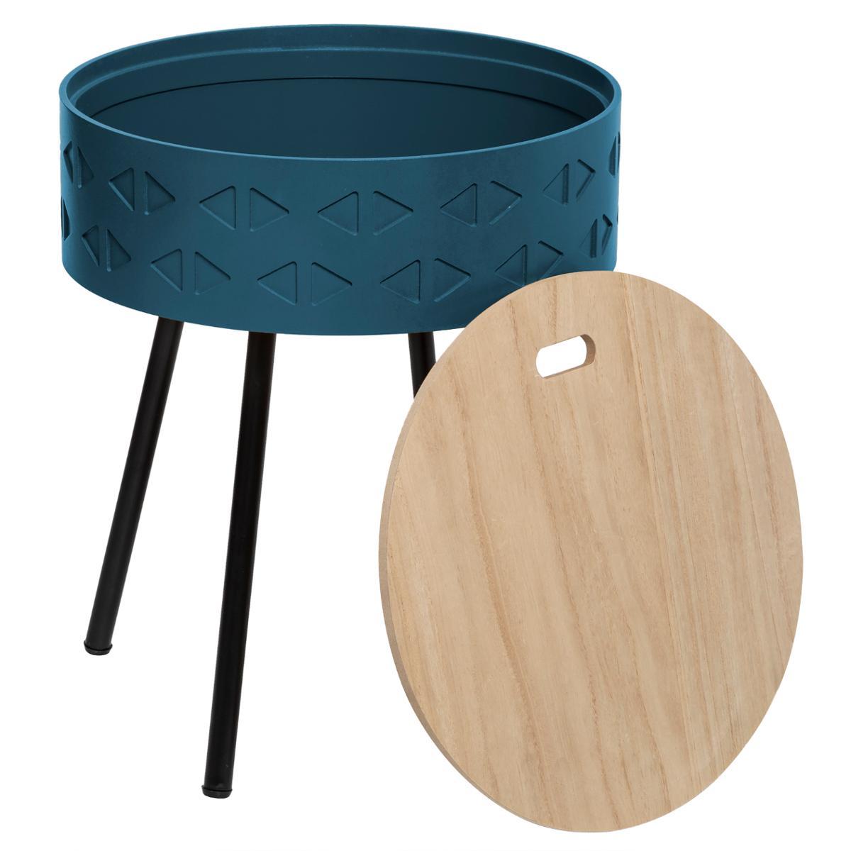 TABLE CAFE COFFRE SHIRO BLEU