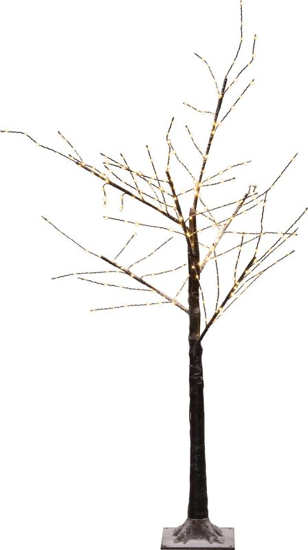Intratuin - Kerstfiguur - Zwart - Boom - 24 LED Verlichting - 40 x 60 cm - Warm Wit