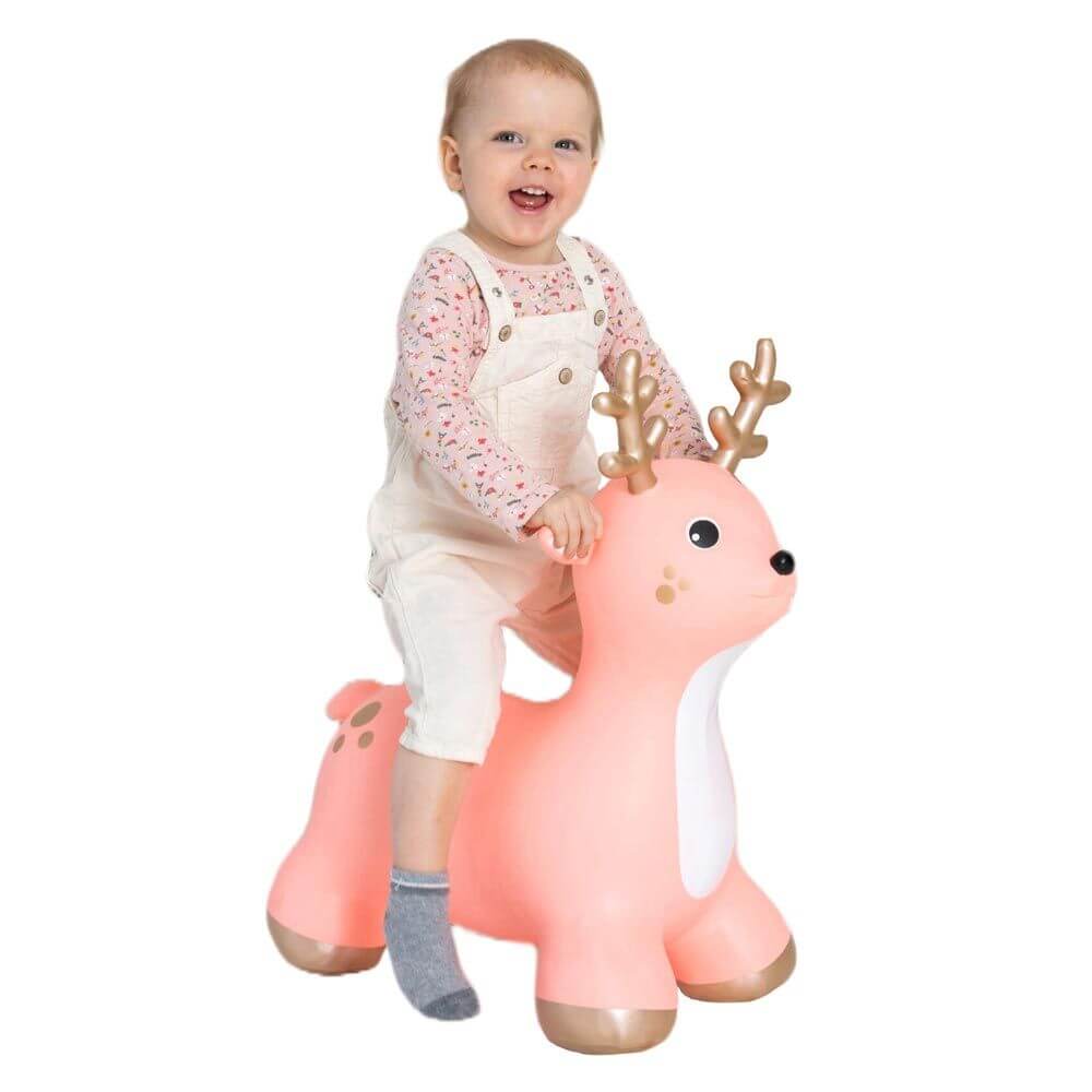 Jumpy Hüpftier Rentier, rosa
