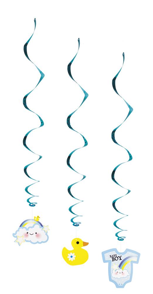 Geboorte Hangdecoratie Jongen Baby Boy 60cm 3st