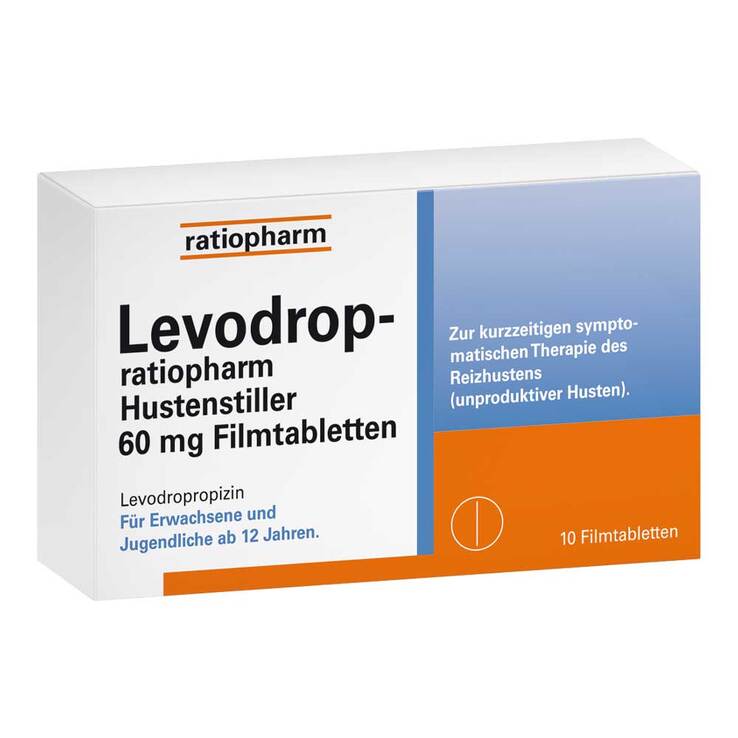 Levodrop-ratiopharm Hustenstiller 60 mg Filmtabletten , 10 St