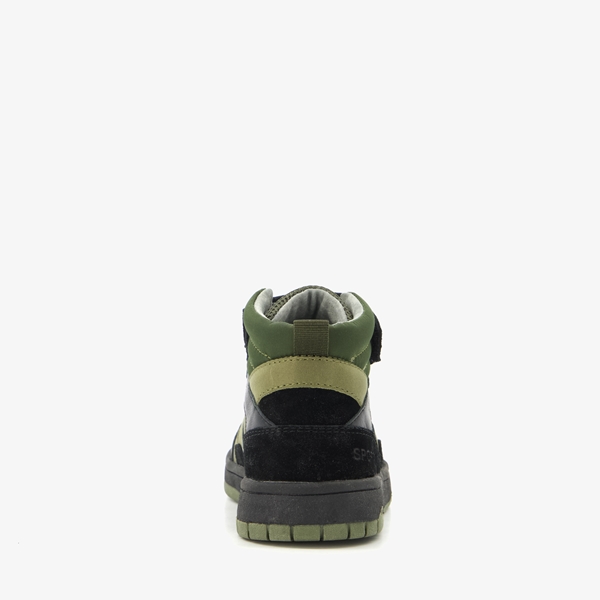 TwoDay hoge leren jongens sneakers zwart groen