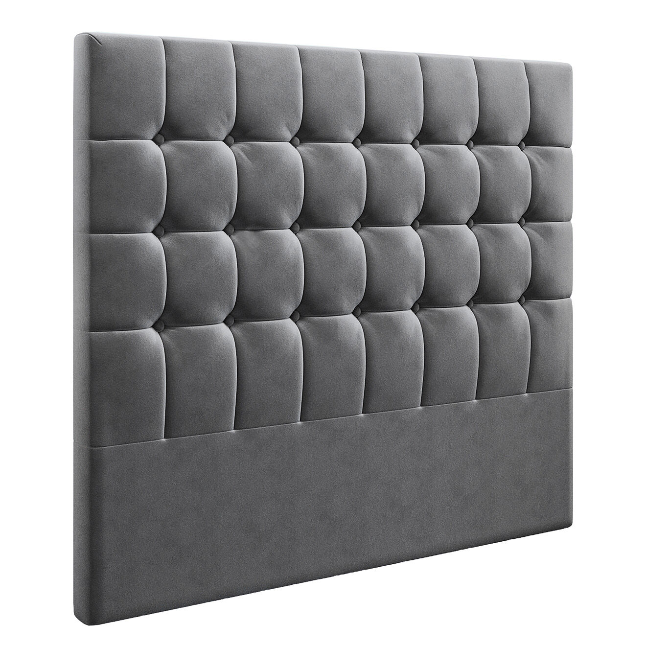 Kooko Home Tête de Lit en Velours Sol gris foncé - 200x120 cm