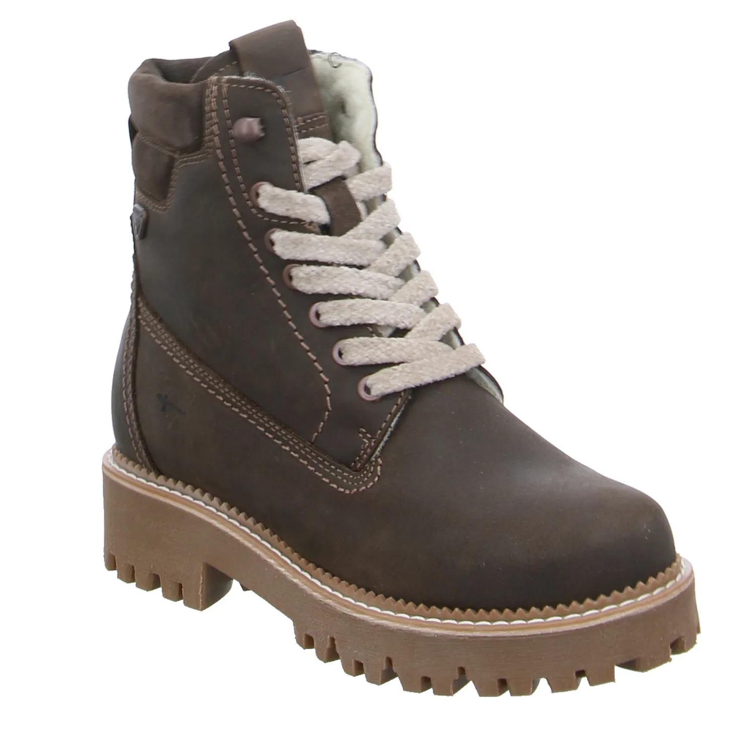 TAMARIS Boot Braun Leder  mit Primaloft
