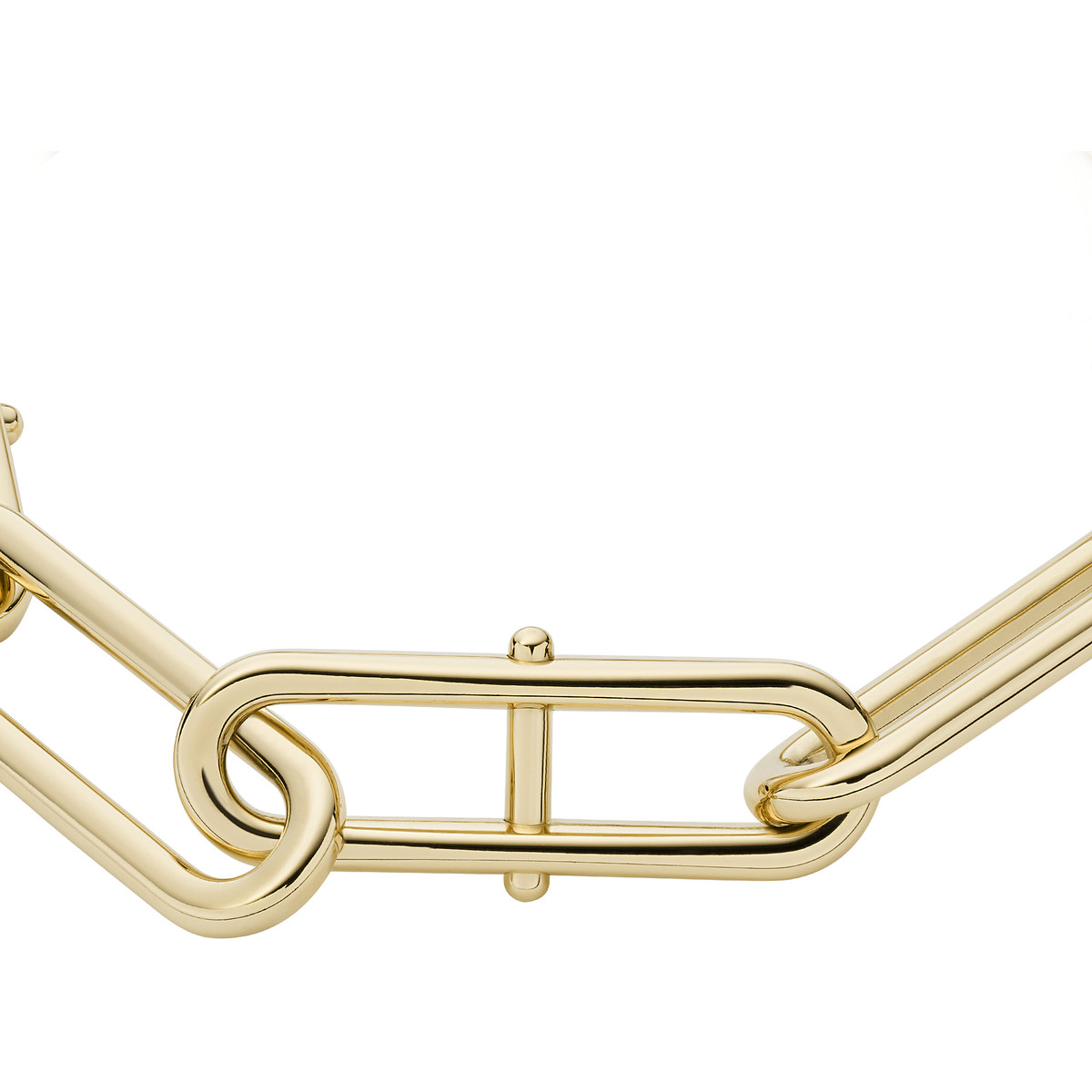 Bracelet FOSSIL acier inoxydable doré 190 cm