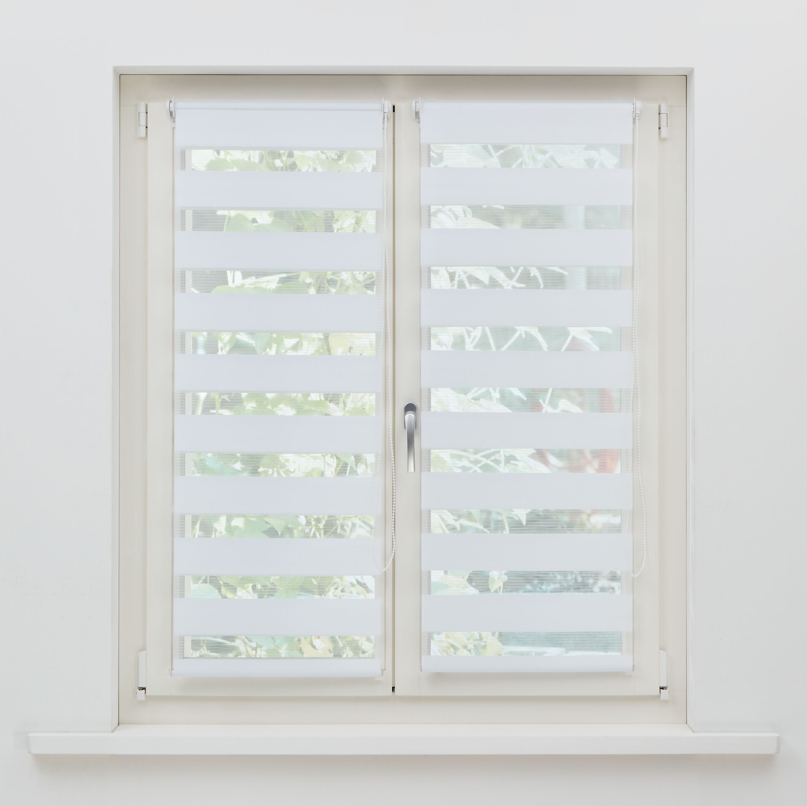 DOUBLE STRIPE Rollo - Weiss / B: 40.0 cm x H: 130.0 cm