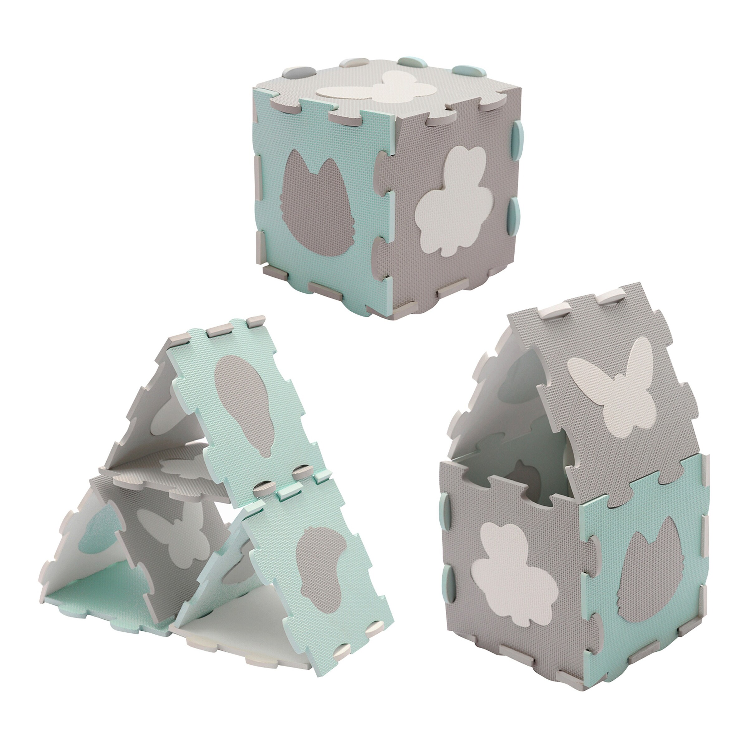 Kinderkraft Puzzlematte LUNO SHAPES mint