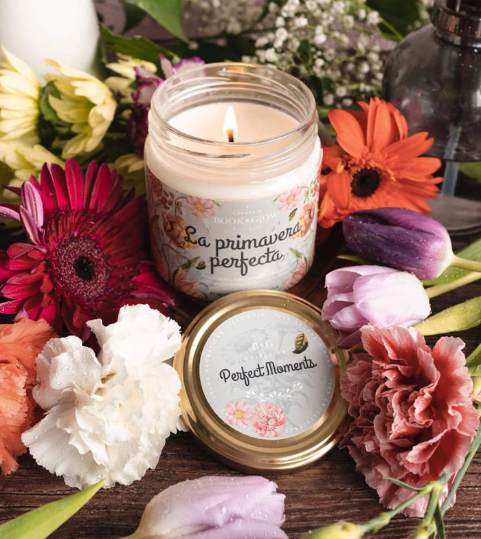 Book and Glow - *Momentos Perfeitos* - Vegan Soy Candle - A Primavera Perfeita
