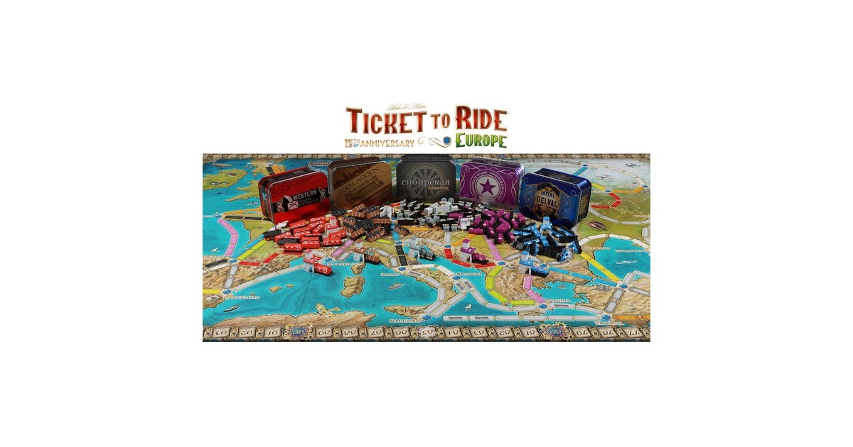 AsmodeeTicket to Ride - Europe 15th Anniversary Edition Bordspel  (Nederlands, 2 - 5 spelers, 30 - 60 minuten, Vanaf 8 jaar)