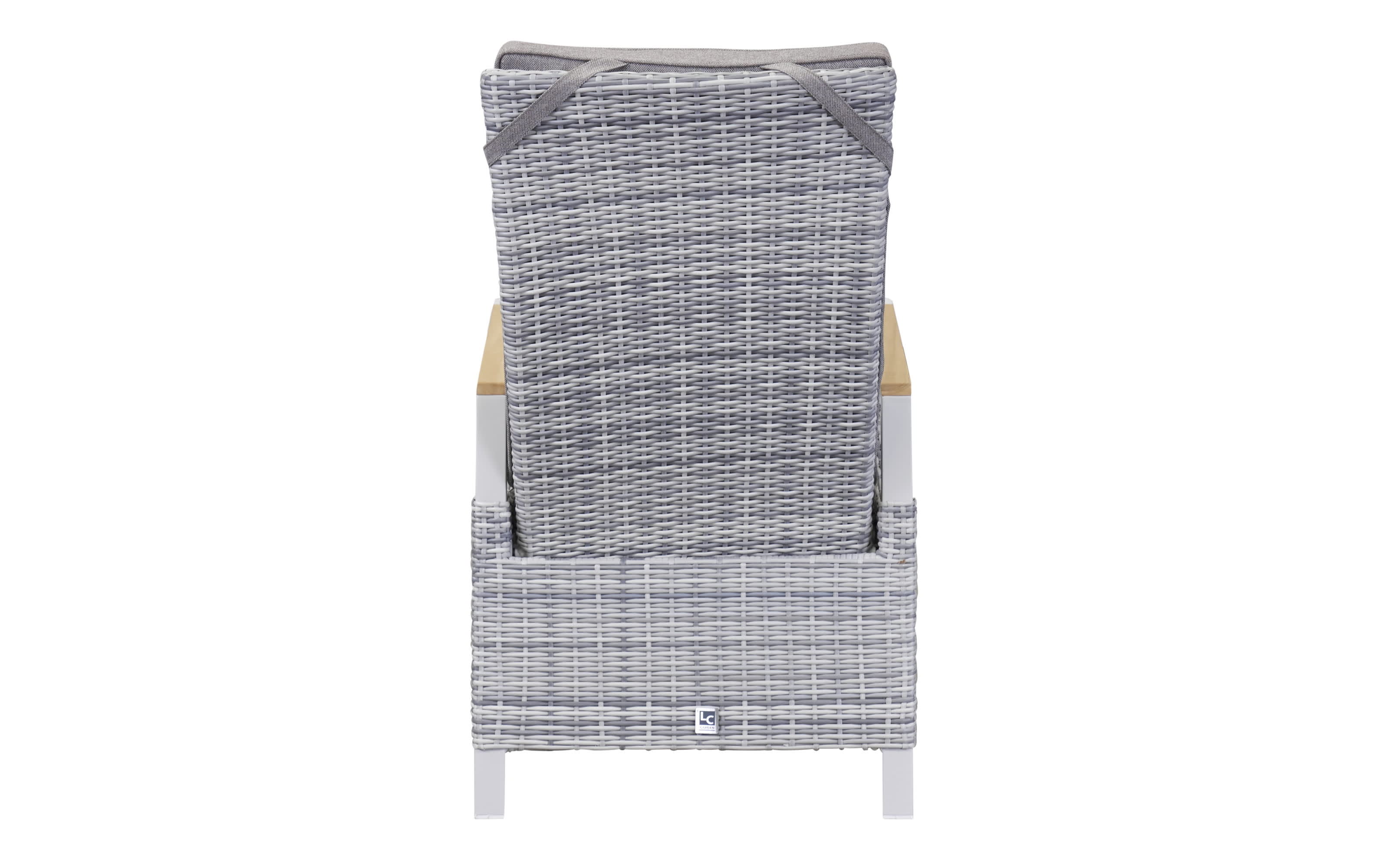 Gartenpositionsstuhl Keromo, white teak, Aluminiumgestell