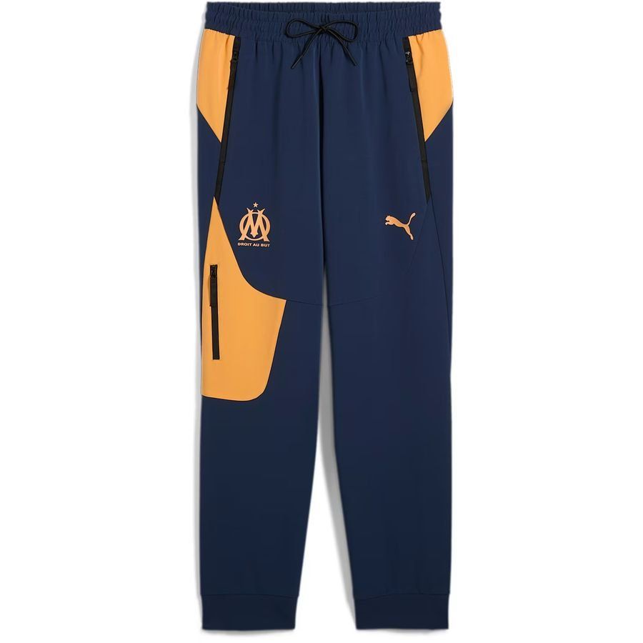Marseille Bas de Survêtement Pumatech Woven - Club Navy/Orange Fluo